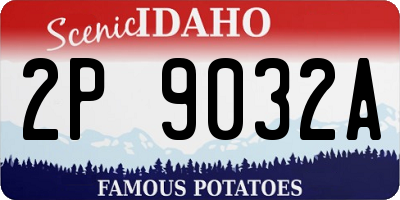 ID license plate 2P9032A