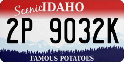 ID license plate 2P9032K