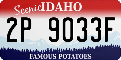ID license plate 2P9033F