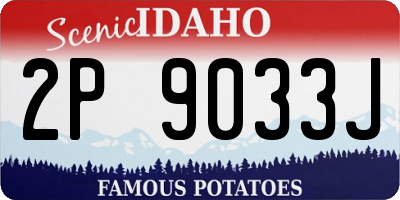 ID license plate 2P9033J