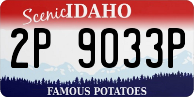 ID license plate 2P9033P