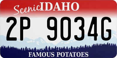 ID license plate 2P9034G