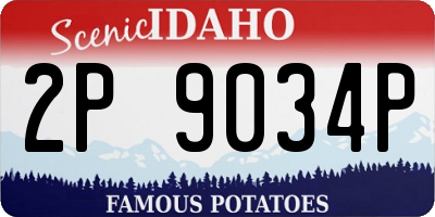 ID license plate 2P9034P