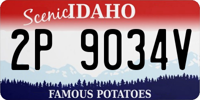 ID license plate 2P9034V