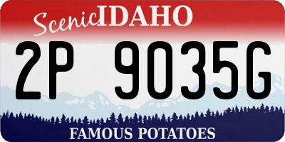 ID license plate 2P9035G