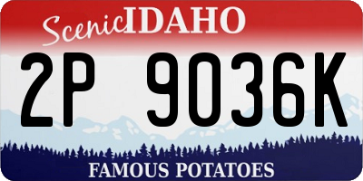 ID license plate 2P9036K