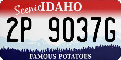 ID license plate 2P9037G