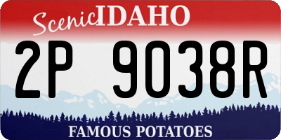 ID license plate 2P9038R