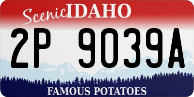 ID license plate 2P9039A