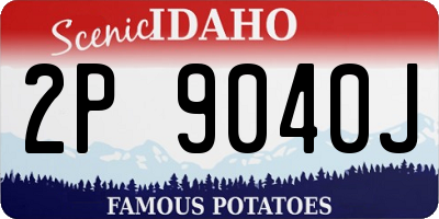ID license plate 2P9040J