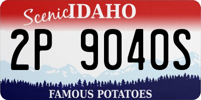 ID license plate 2P9040S