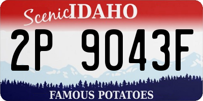 ID license plate 2P9043F