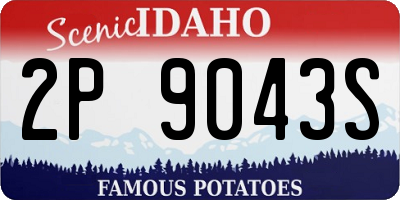 ID license plate 2P9043S