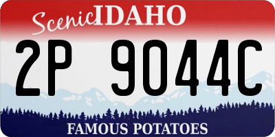ID license plate 2P9044C