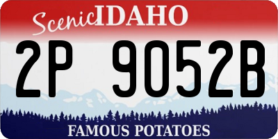 ID license plate 2P9052B
