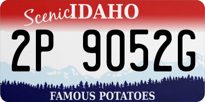 ID license plate 2P9052G