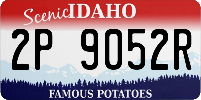 ID license plate 2P9052R