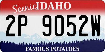 ID license plate 2P9052W