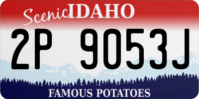 ID license plate 2P9053J