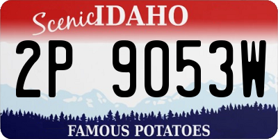 ID license plate 2P9053W
