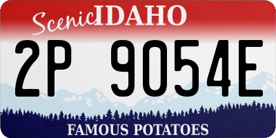 ID license plate 2P9054E