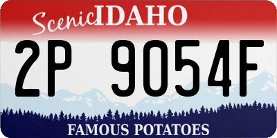 ID license plate 2P9054F