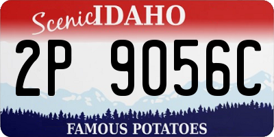 ID license plate 2P9056C