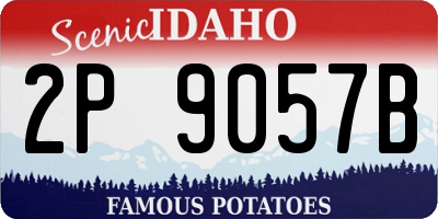 ID license plate 2P9057B