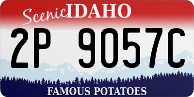 ID license plate 2P9057C