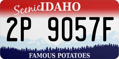 ID license plate 2P9057F