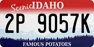 ID license plate 2P9057K