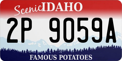 ID license plate 2P9059A