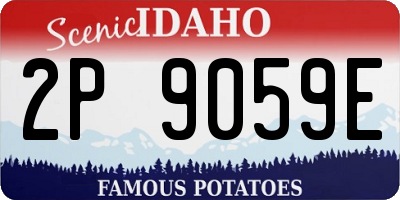 ID license plate 2P9059E