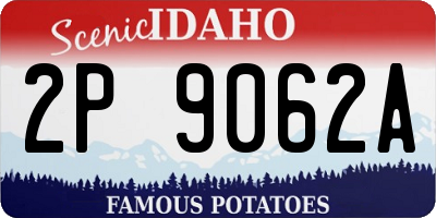 ID license plate 2P9062A