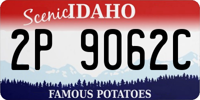 ID license plate 2P9062C