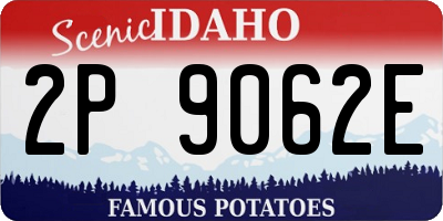 ID license plate 2P9062E