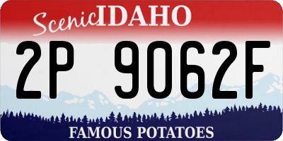 ID license plate 2P9062F
