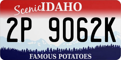 ID license plate 2P9062K