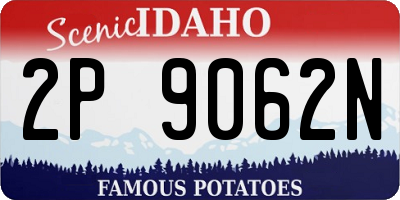 ID license plate 2P9062N