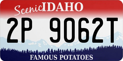 ID license plate 2P9062T