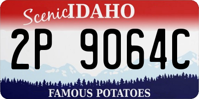 ID license plate 2P9064C