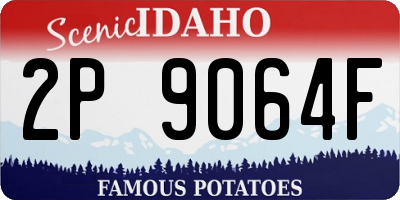 ID license plate 2P9064F