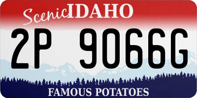 ID license plate 2P9066G