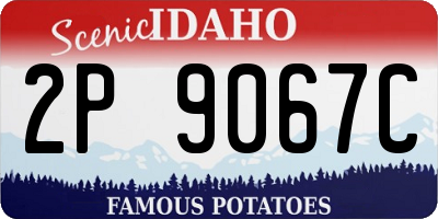 ID license plate 2P9067C