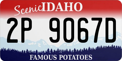ID license plate 2P9067D