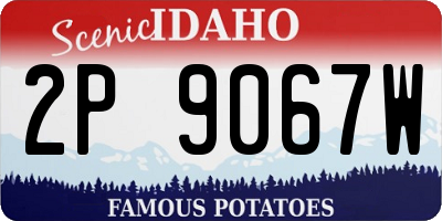 ID license plate 2P9067W