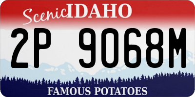 ID license plate 2P9068M