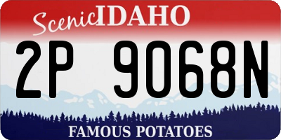 ID license plate 2P9068N