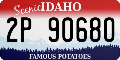 ID license plate 2P9068O
