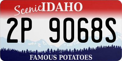ID license plate 2P9068S